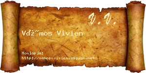 Vámos Vivien névjegykártya